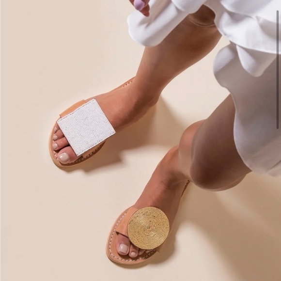 Unique Handmade Leather Slides - Picture 3 of 5